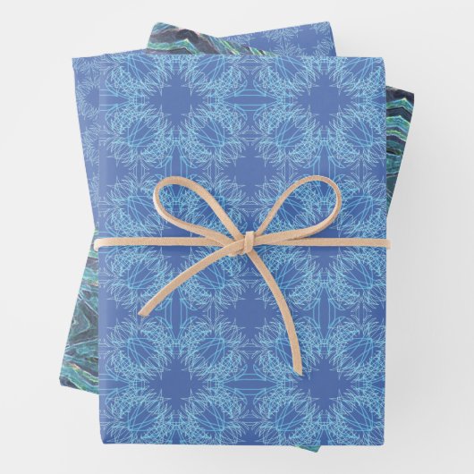 Susea Blu Studios Feather Wrapping Paper Geschenkpapier Set (Beispiel)