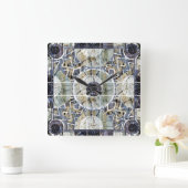 Susea Blu Studios Lighting Mandela Clock Quadratische Wanduhr (Zuhause)