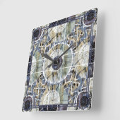 Susea Blu Studios Lighting Mandela Clock Quadratische Wanduhr (Winkel)