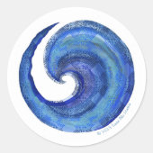 Susea Blu Studios Wasser-Aufkleber Runder Aufkleber (Vorderseite)