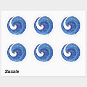 Susea Blu Studios Wasser-Aufkleber Runder Aufkleber (Blatt)