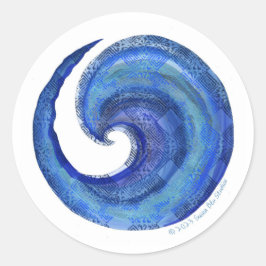 Susea Blu Studios Wasseraufkleber Runder Aufkleber