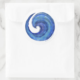 Susea Blu Studios Wasseraufkleber Runder Aufkleber