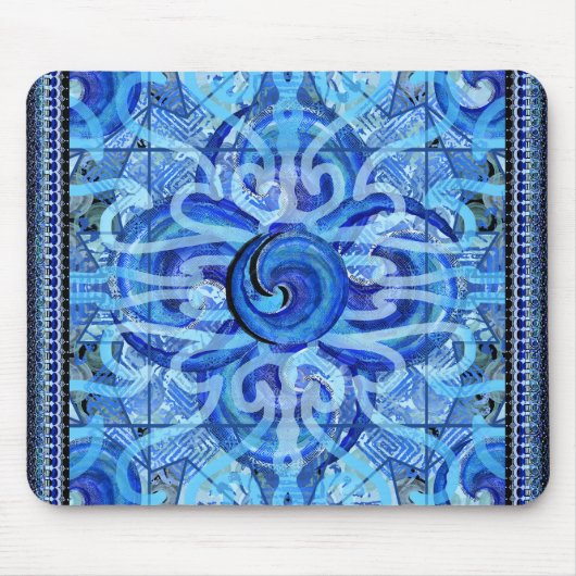 Susea Blu studios Water Mandela Mouse Pad Mousepad (Vorne)