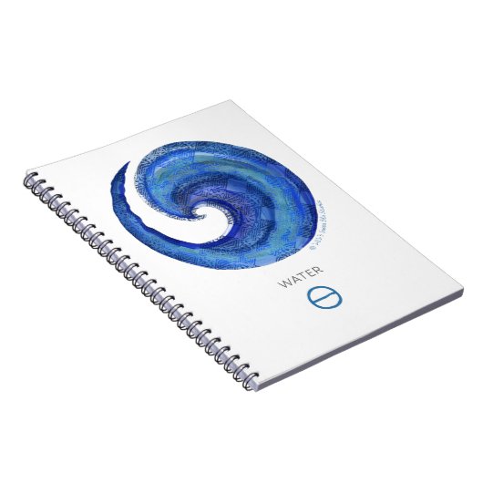 Susea Blu Studios Water Symbol Notebook Notizblock (Rechte Seite)