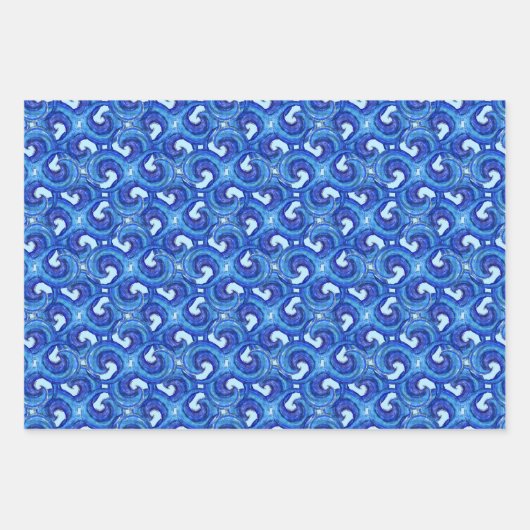 Susea Blu Studios Wave Wrapping Paper Geschenkpapier Set (Vorderseite 3)