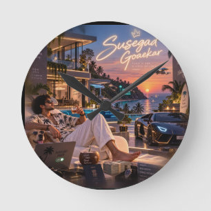Susegad Goaekar • Gleiche Vibes, größere Träume • Runde Wanduhr