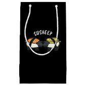 Susheep Funny Sushi Sheep Pun Dark BG Kleine Geschenktüte (Vorderseite)