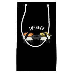 Susheep Funny Sushi Sheep Pun Dark BG Kleine Geschenktüte