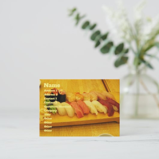 Sushi 寿司 visitenkarte (Stehend Vorderseite)
