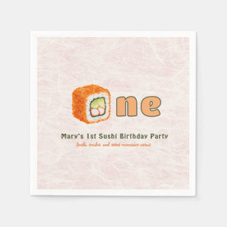 Sushi- 1st Birthday Serviette
