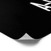 Sushi A-fish-Cionado Funny Food Fish Pun Dark BG Poster (Ecke)