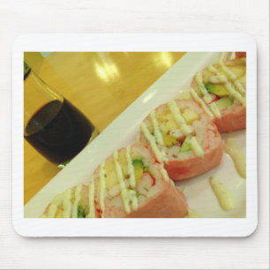 Sushi-Abendessen Fisch Reis Gesunde Ernährung Mousepad