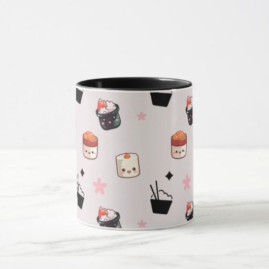 Sushi ad Rice Kawaii Tasse (Zentrum)