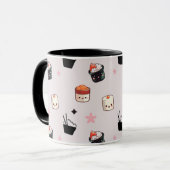 Sushi ad Rice Kawaii Tasse (Vorderseite Links)