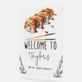 Sushi Adult Geburtstag Willkommen Personalisiert Acrylschild (Winkel)