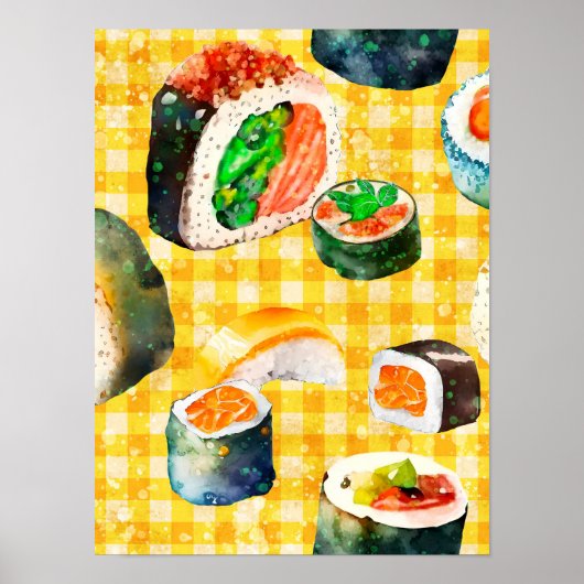 Sushi an meiner Wand Poster (Vorne)
