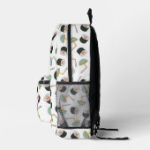 Sushi and Noodles Pattern Individuelle Name School Bedruckter Rucksack (Rechts)