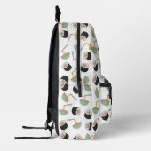Sushi and Noodles Pattern Individuelle Name School Bedruckter Rucksack (Links)