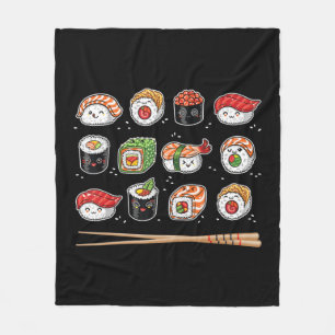 Sushi Anime Kawaii Japanese Food Lover Otaku Manga Fleecedecke