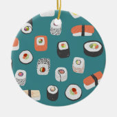 Sushi Aquamarine Keramik Ornament (Vorne)