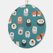 Sushi Aquamarine Keramik Ornament (Links)