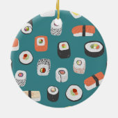 Sushi Aquamarine Keramik Ornament (Hinten)