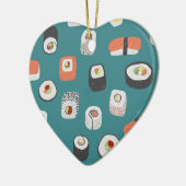 Sushi Aquamarine Keramik Ornament (Links)