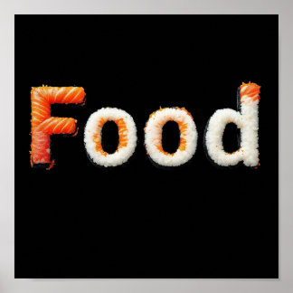 Sushi Art - japanische Küche Briefing Design Poster