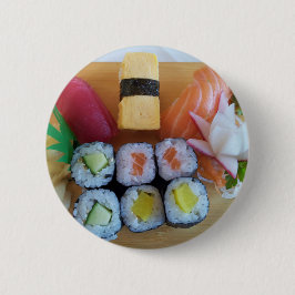 Sushi Asia Fish Rice Food Button