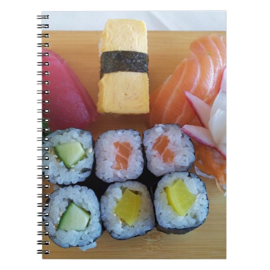 Sushi Asia Fish Rice Food Notizblock (Vorderseite)