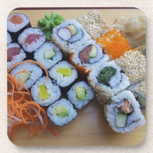 Sushi Asia Rice Fish Food Sea Untersetzer (Vorderseite)