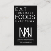 Sushi Asian Koch Cook Homemade Food Visitenkarte (Rückseite)