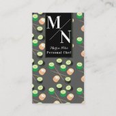 Sushi Asian Koch Cook Homemade Food Visitenkarte (Vorderseite)