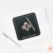 Sushi-Aufkleber Quadratischer Aufkleber (Umschlag)