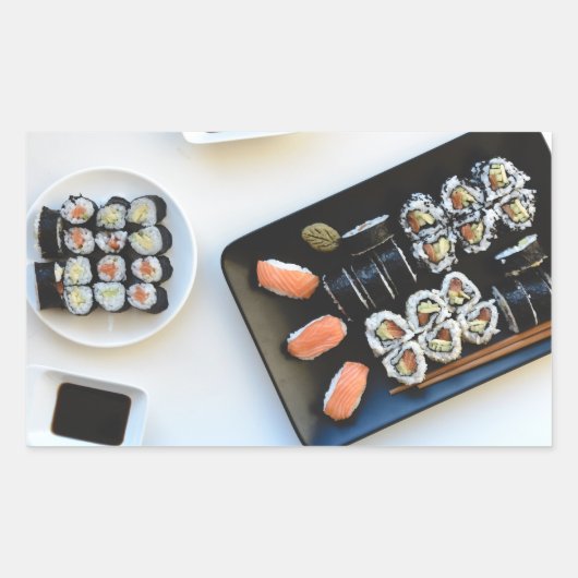 Sushi-Aufkleber Rechteckiger Aufkleber (Vorderseite)