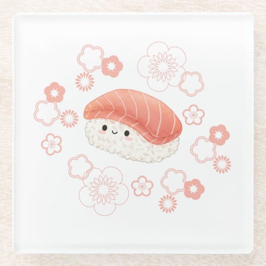  Sushi Baby Character  Glasuntersetzer (Vorderseite)
