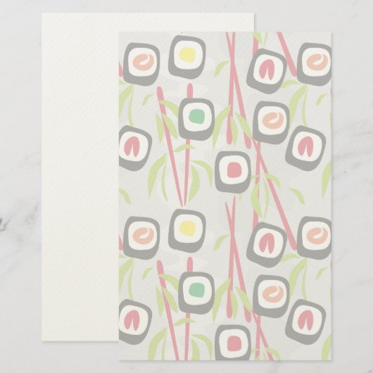 Sushi Background Briefpapier (Vorne/Hinten)