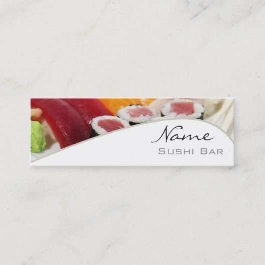 Sushi Bar Business Card Mini Visitenkarte (Vorderseite)