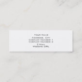 Sushi Bar Business Card Mini Visitenkarte (Rückseite)