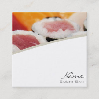 Sushi Bar Business Card Quadratische Visitenkarte