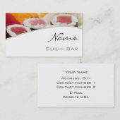 Sushi Bar Business Card Visitenkarte (Vorne/Hinten)