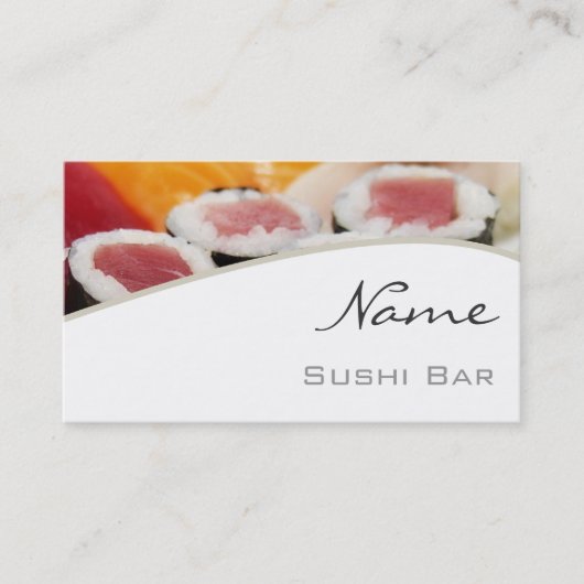 Sushi Bar Business Card Visitenkarte (Vorderseite)