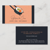 Sushi Bar Restaurant Business Card Visitenkarte (Vorne/Hinten)