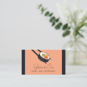 Sushi Bar Restaurant Business Card Visitenkarte (Stehend Vorderseite)
