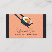Sushi Bar Restaurant Business Card Visitenkarte (Vorderseite)