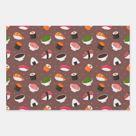 Sushi Bar Wrapping Paper Set 3 Geschenkpapier Set (Vorderseite 3)