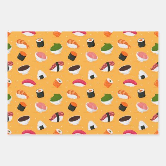 Sushi Bar Wrapping Paper Set 3 Geschenkpapier Set (Vorderseite 2)