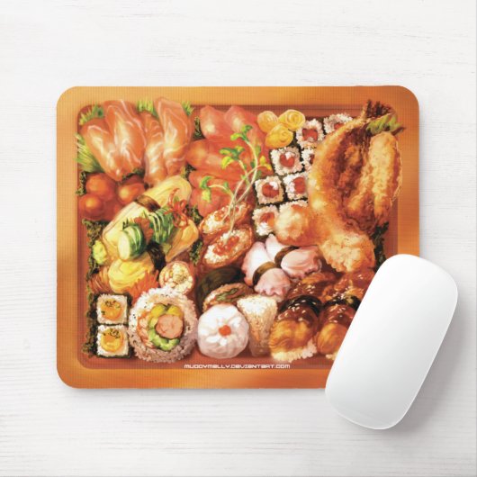 Sushi Bento Kasten - Mousepad (Mit Mouse)