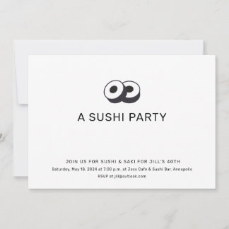 Sushi Birthday Dinner Party Einladung